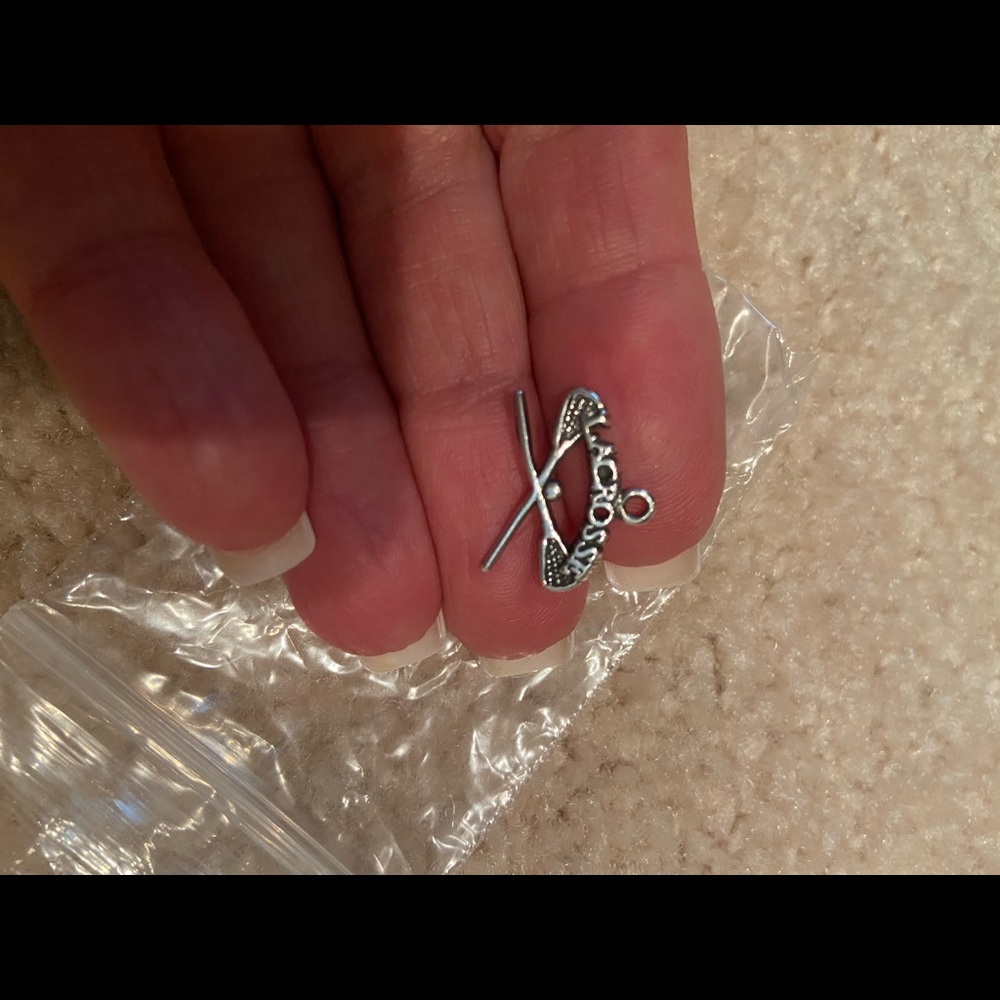 Sterling silver Lacrosse charm